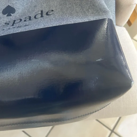 kate spade cream and navy and Tote Bag. 17”x13” - Picture 15 of 16
